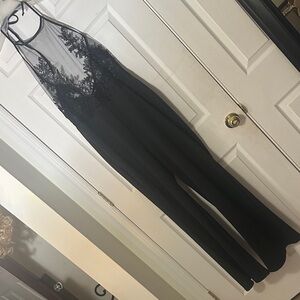 Chic Me Elegant Black Lace Jumpsuit, Large! New!
